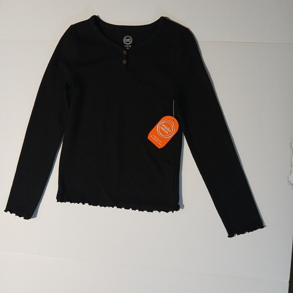 Wonder Nation Girls Long-Sleeve Henley T-Shirt Size L (10-12) - Picture 2 of 12